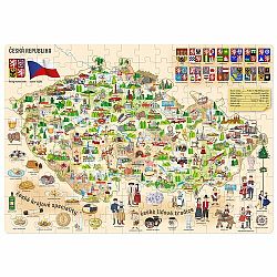 Popular Puzzle Mapa Českej republiky, 160 dielikov