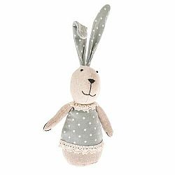 Veľkonočný textilný zajac, sivá, 27 x 10 cm