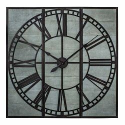 3-dielne nástenné hodiny Antic Line Industrielle, 114,5 x 114 cm