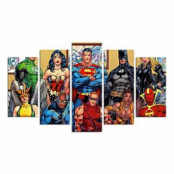 5-dielny obraz Super Heroes
