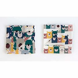Bavlnená detská deka Little Nice Things Bears, 80 x 80 cm