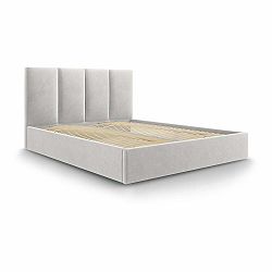 Béžová dvojlôžková posteľ Mazzini Beds Juniper, 140 x 200 cm