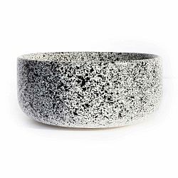 Bielo-čierna kameninová raňajková miska ÅOOMI Mess, ø 16 cm
