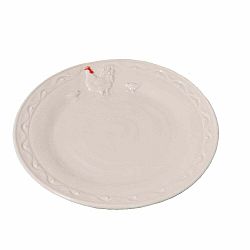 Biely keramický tanier Antic Line Hen, ⌀ 25 cm