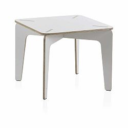 Biely okrúhly detský stôl z preglejky Geese Piper, ⌀ 60 cm