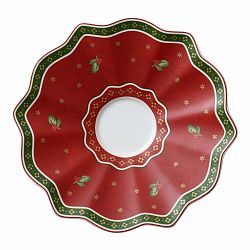 Červený porcelánový vianočný tanierik Toy's Delight Villeroy&Boch