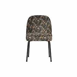Čierna jedálenská stolička s kvetinovým vzorom BePureHome Vogue Flower