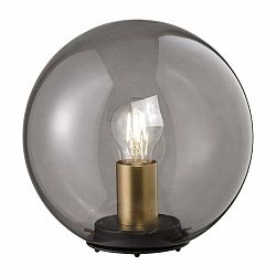 Čierna sklenená stolová lampa Fischer & Honsel Dini, ø 20 cm