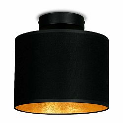 Čierne stropné svietidlo s detailom v zlatej farbe Sotto Luce Mika, Ø 25 cm