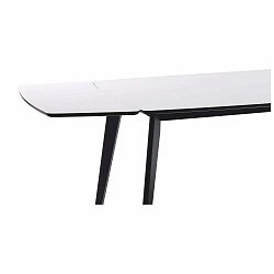 Čierno-biela prídavná doska k jedálenskému stolu Rowico Griffin, 90 × 45 cm