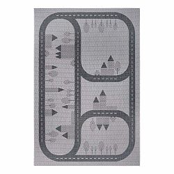 Čierny detský koberec Ragami Roads, 80 x 150 cm