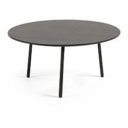 Čierny konferenčný stôl Kave Home Ulrich, ⌀ 70 cm