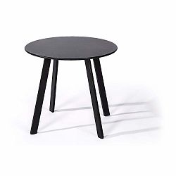 Čierny záhradný stôl Le Bonom Full Steel, ø 50 cm