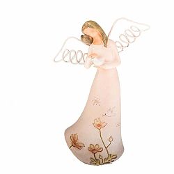 Dekoratívna soška Dakls Anjel s holubicou, výška 21 cm