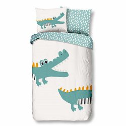 Detské bavlnené obliečky Good Morning Crocodile, 140 x 220 cm