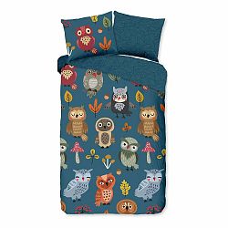 Detské bavlnené obliečky Good Morning Owls, 140 x 200 cm