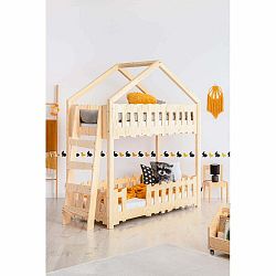 Domčeková poschodová detská posteľ 90x200 cm Zippo B - Adeko