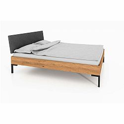 Dvojlôžková posteľ z dubového dreva s čalúneným čelom 180x200 cm Abises 1 - The Beds