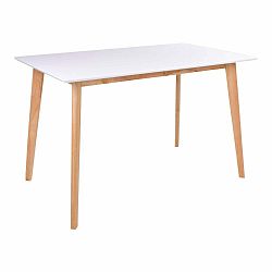 Jedálenský stôl s bielou doskou loomi.design Vojens, 120 x 70 cm