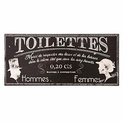 Kovová ceduľa na toaletu Antic Line Toilettes