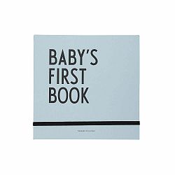 Modrá detská spomienková knižka Design Letters Baby's First Book
