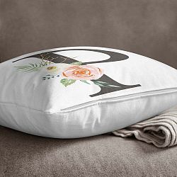 Obliečka na vankúš Minimalist Cushion Covers Floral Alphabet P, 45 x 45 cm