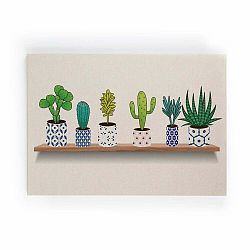 Obraz na plátne Really Nice Things Lino Cactus Shelve, 50 × 70 cm