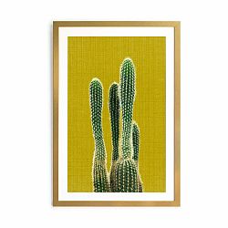 Obraz Surdic Mustard Background Cactus, 40 × 60 cm