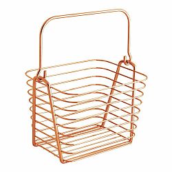 Oranžový kovový závesný košík InterDesign, 21,5 x 19 cm