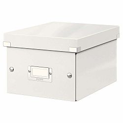 Ružový kartónový úložný box s vekom Click&Store - Leitz