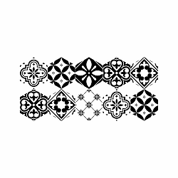 Sada 10 samolepiek na podlahu Ambiance Floor Stickers Hexagons Manoela, 40 × 90 cm