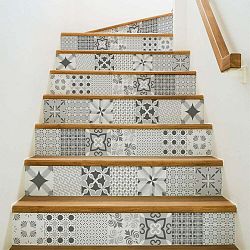 Sada 2 samolepiek na schody Ambiance Romantic, 15 × 105 cm