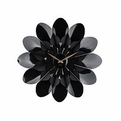 Sivé nástenné hodiny Karlsson Flower, ø 60 cm