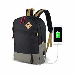 Sivo-čierny batoh s USB portom My Valice FREEDOM Smart Bag