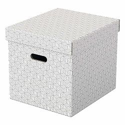 Súprava 3 bielych úložných škatúľ Esselte Home, 26,5 x 36,5 cm