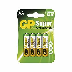 Súprava 4 alkalických baterií EMOS GP Super AA