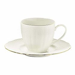 Súprava 6 porcelánových šálok na kávu s tanierikom Kutahya Café, 200 ml