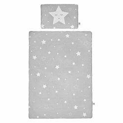 Súprava detskej bavlnenej prikrývky s vankúšom BELLAMY Shining Star, 100 × 135 cm