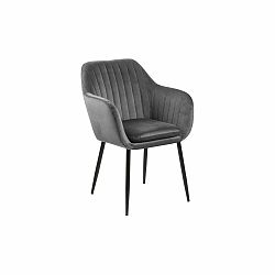Zelená jedálenská stolička s kovovým podnožím loomi.design Emilia