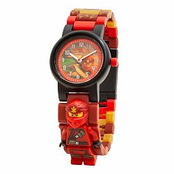 Zelené náramkové hodinky so skladacím remienkom a minifigúrkou LEGO® NINJAGO Lloyd