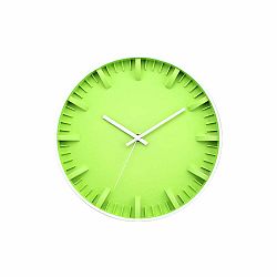 Zelené nástenné hodiny Postershop Pete, ø 30 cm