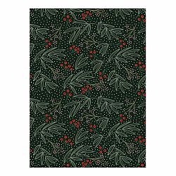 Zelený baliaci papier eleanor stuart No. 7 Winter Floral