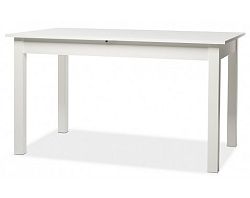 Rozkladací jedálenský stôl Coburg 137x80 cm, biely%