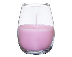 Sviečka v skle Ružová, 10 cm%