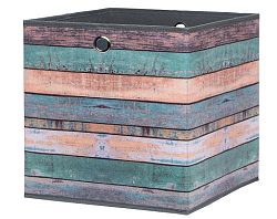 Úložný box Wood 1, motív farebných dosiek%