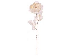 Umelá kvetina Anglická ruža 51 cm, biela%